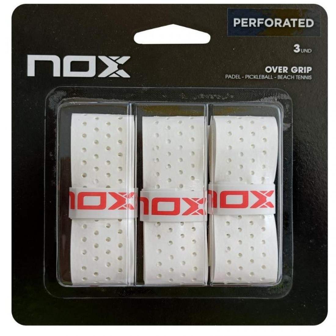 Blister Nox Pro Perforado Blanco 3 Overgrips - Barata Oferta Outlet