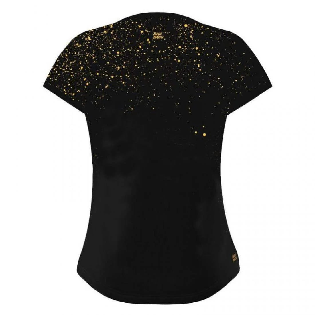 T-shirt Femme Bidi Badu Paris Capsleeve Noir Or