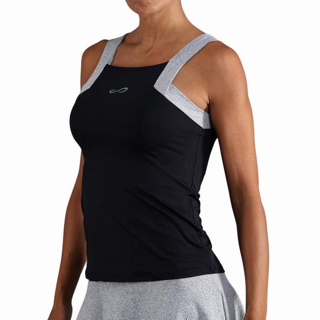 Camiseta Endless Breeze Negro Gris Chine