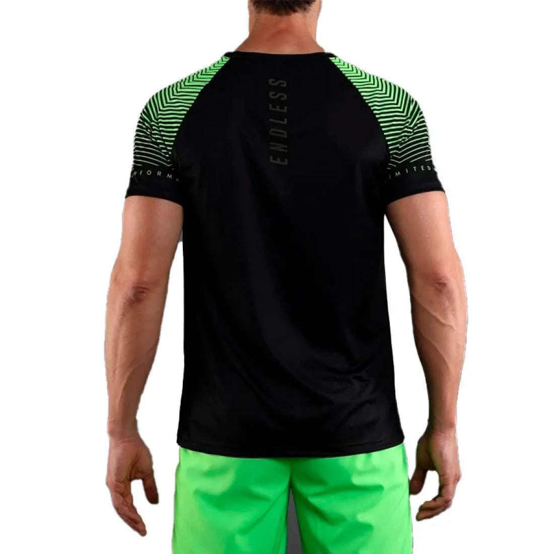 T-shirt Endless Feisty Sleeves Noir Vert