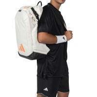 Mochila Adidas Multigame 3.5 Blanco Tiza Naranja