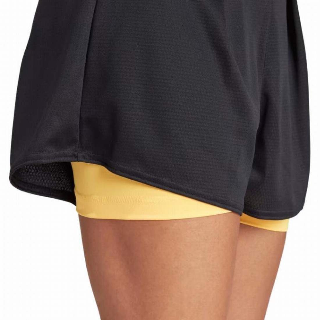 Short Adidas Match Pro Negro Amarillo Mujer