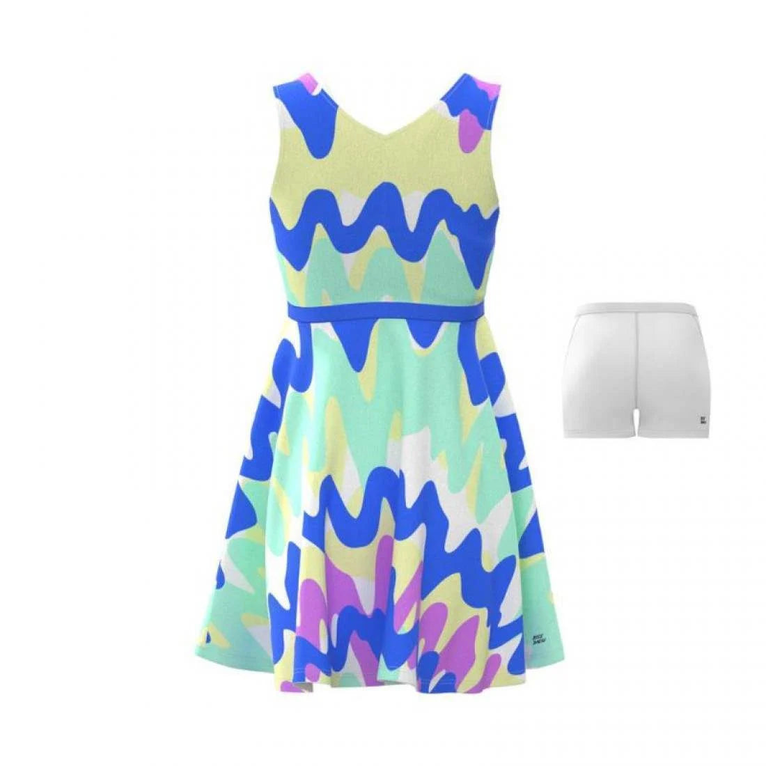 Bidi Badu Good Vibes 2 en 1 robe blanche mélangée