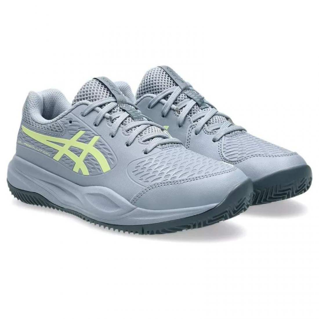 Zapatillas Asics Gel Resolution X Clay GS Gray Pistachio Blue Junior Sneakers