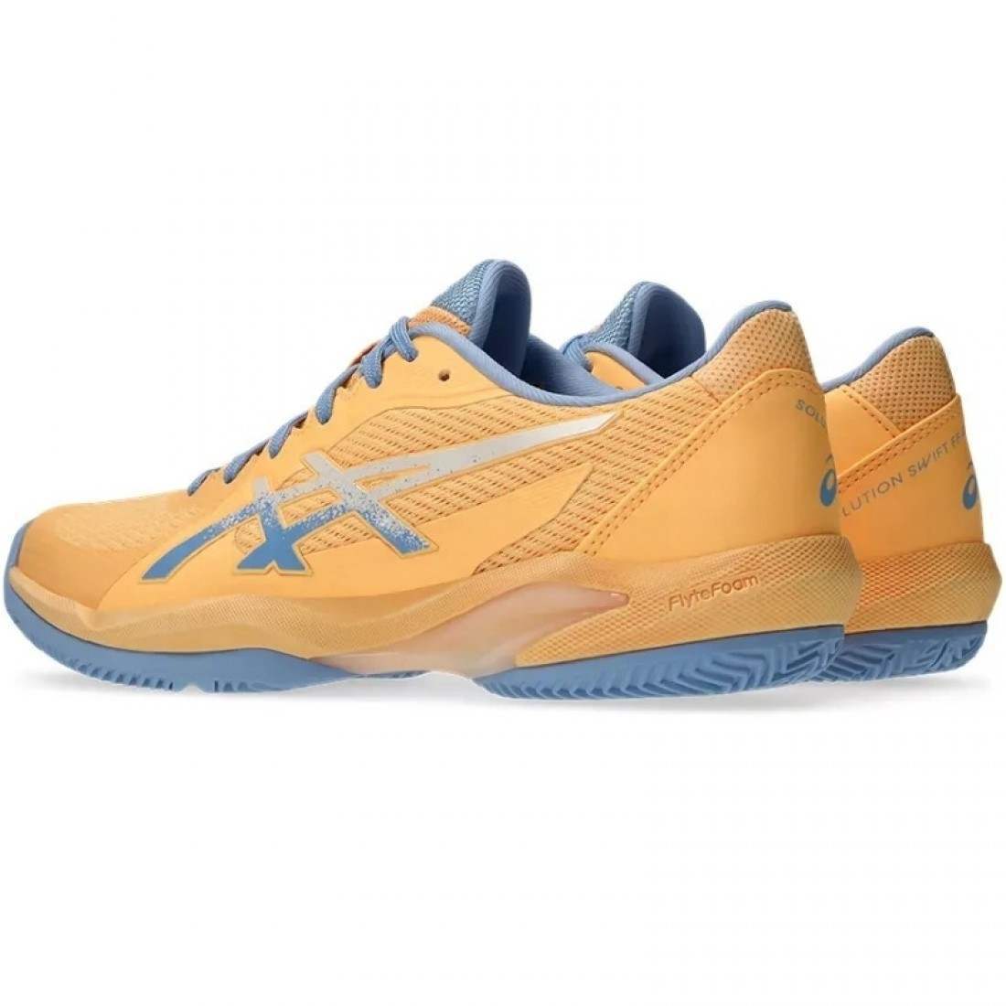 Zapatillas Asics Solution Swift FF 2 Padel Naranja Crema Mujer