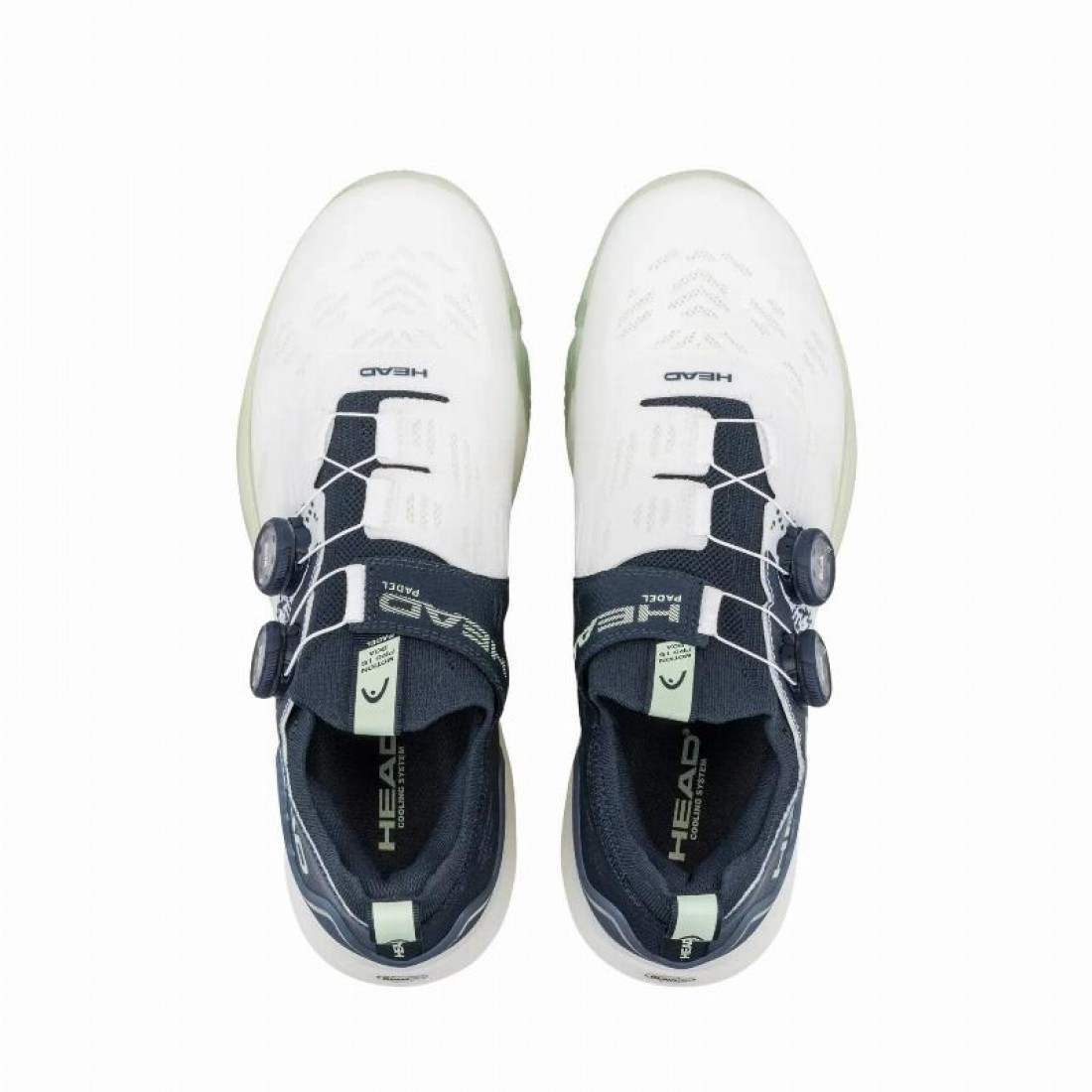 Zapatillas Asics Head Motion Pro BOA Padel White Black Green Sneakers