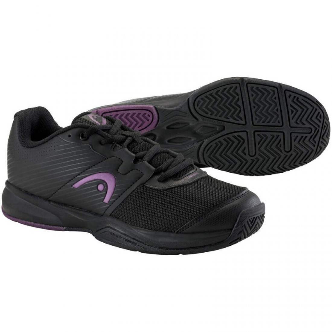 Zapatillas Asics Head Revolt Court Black Purple Women''''s Sneakers