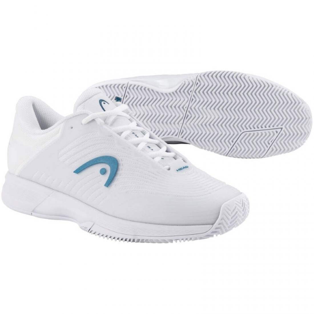 Zapatillas Asics Head Revolt Pro 4.5 Clay White Blue Women''''s Sneakers