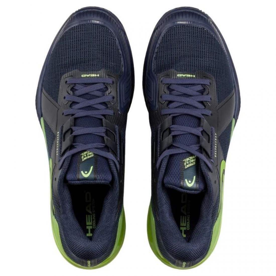 Zapatillas Asics Head Sprint Pro 4.0 Padel Navy Blue Lime Sneakers
