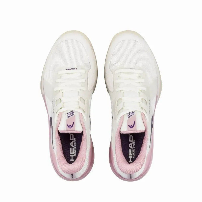 Head Sprint Pro 4.0 Padel Baskets Blanches Rose Femmes - Image 4
