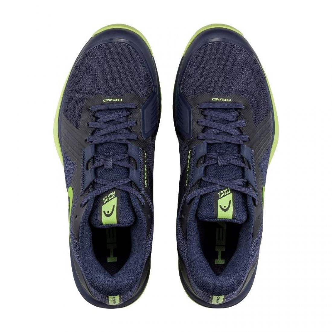 Zapatillas Asics Head Sprint Team 4.0 Clay Navy Blue Lime Sneakers