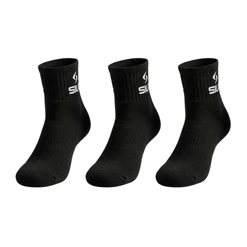 Calcetines Siux Basic 26 Caña Media Negro 3 Pares