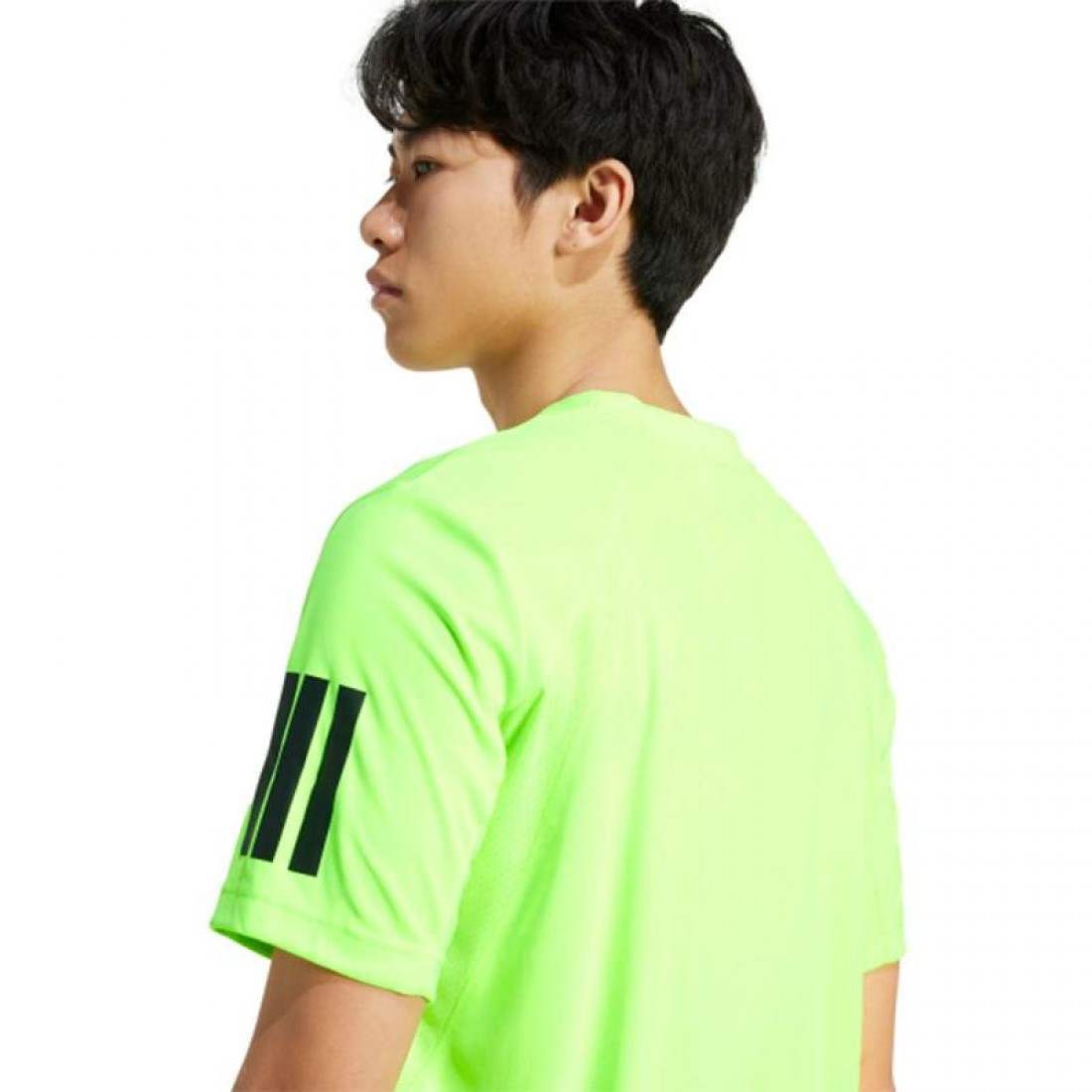 Adidas Club 3 Stripes Lucid Lemon T-Shirt