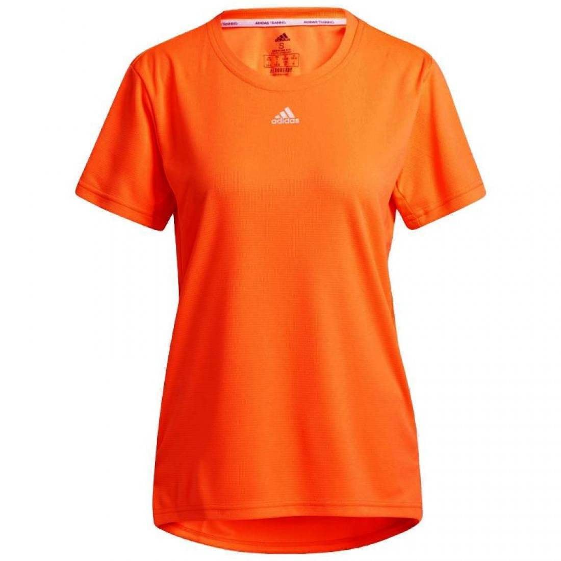 T-shirt femme Adidas Necessi orange fluorescent