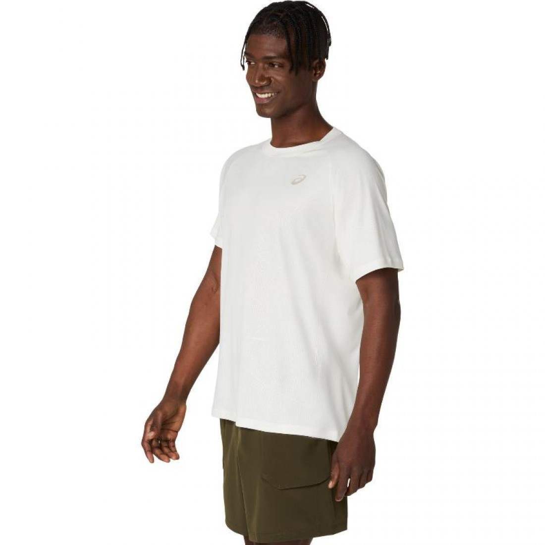 Camiseta Asics Game All Over Print SS Top Crema