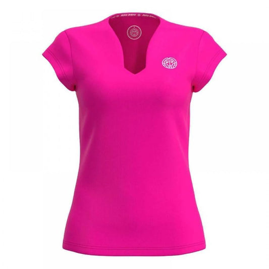 T-shirt Femme Bidi Badu Crew Col V Rose