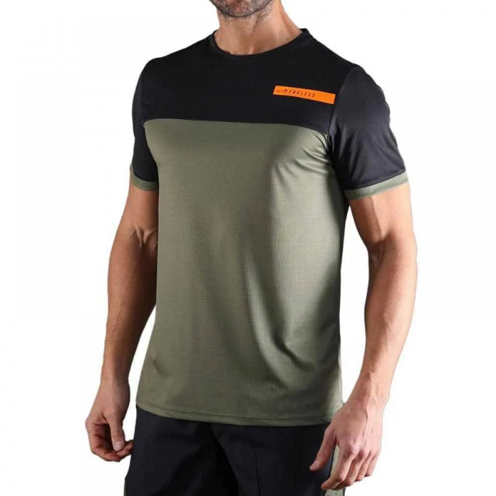 T-shirt Endless Alpha II Noir Vert Armée