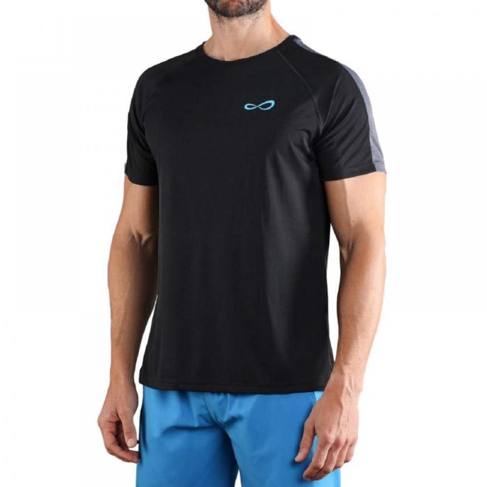 T-shirt Endless Crossback Noir Bleu