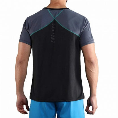 T-shirt Endless Crossback Noir Bleu