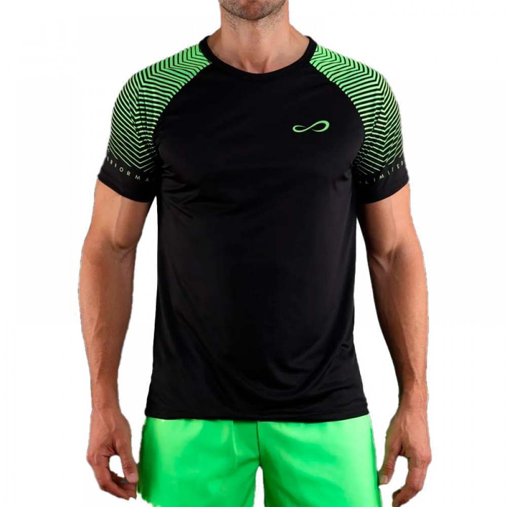 T-shirt Endless Feisty Sleeves Noir Vert