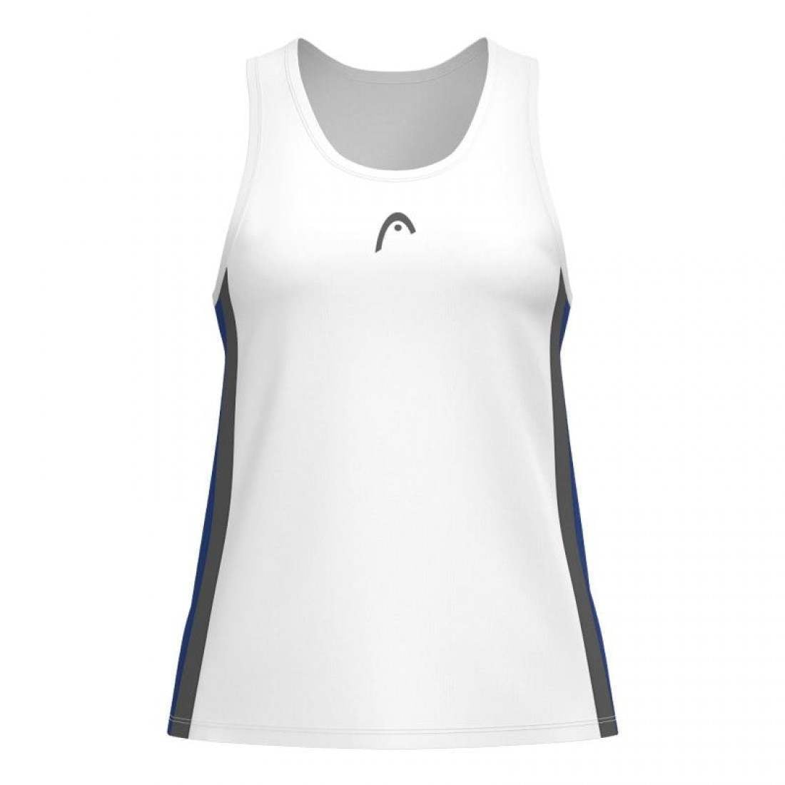 Camiseta Head Club 25 Tech Blanco Azul Royal Mujer