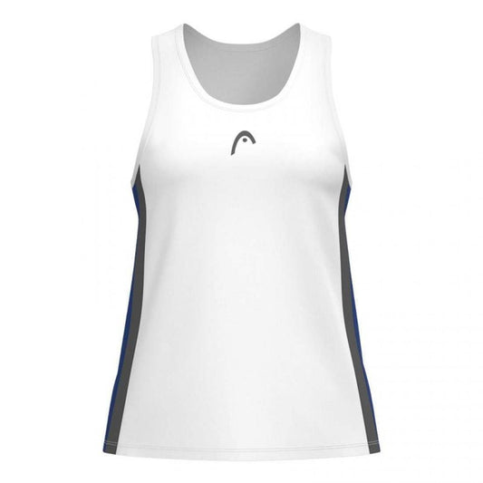 Camiseta Head Club 25 Tech Blanco Azul Royal Mujer