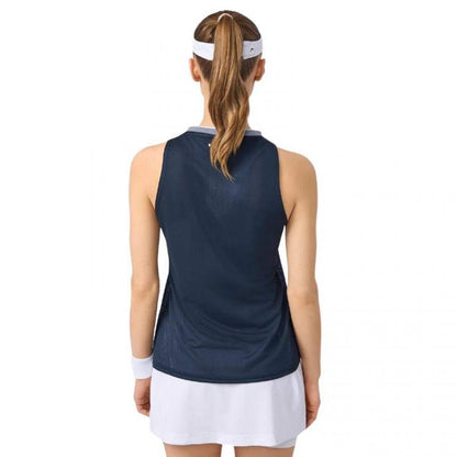 Camiseta Head Performance Azul Marino Plata Mujer