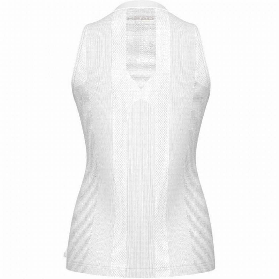 Camiseta Head Performance Blanco Plata Mujer
