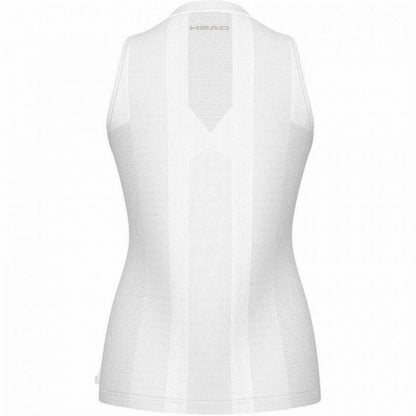 Camiseta Head Performance Blanco Plata Mujer