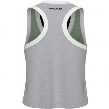 Camiseta Head Play Crop Top Verde Gris Mujer
