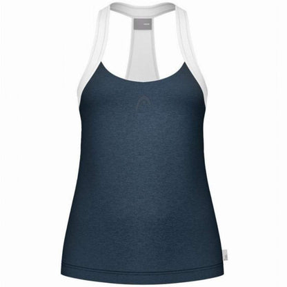 Camiseta Head Play Tech Azul Marino Blanco Mujer
