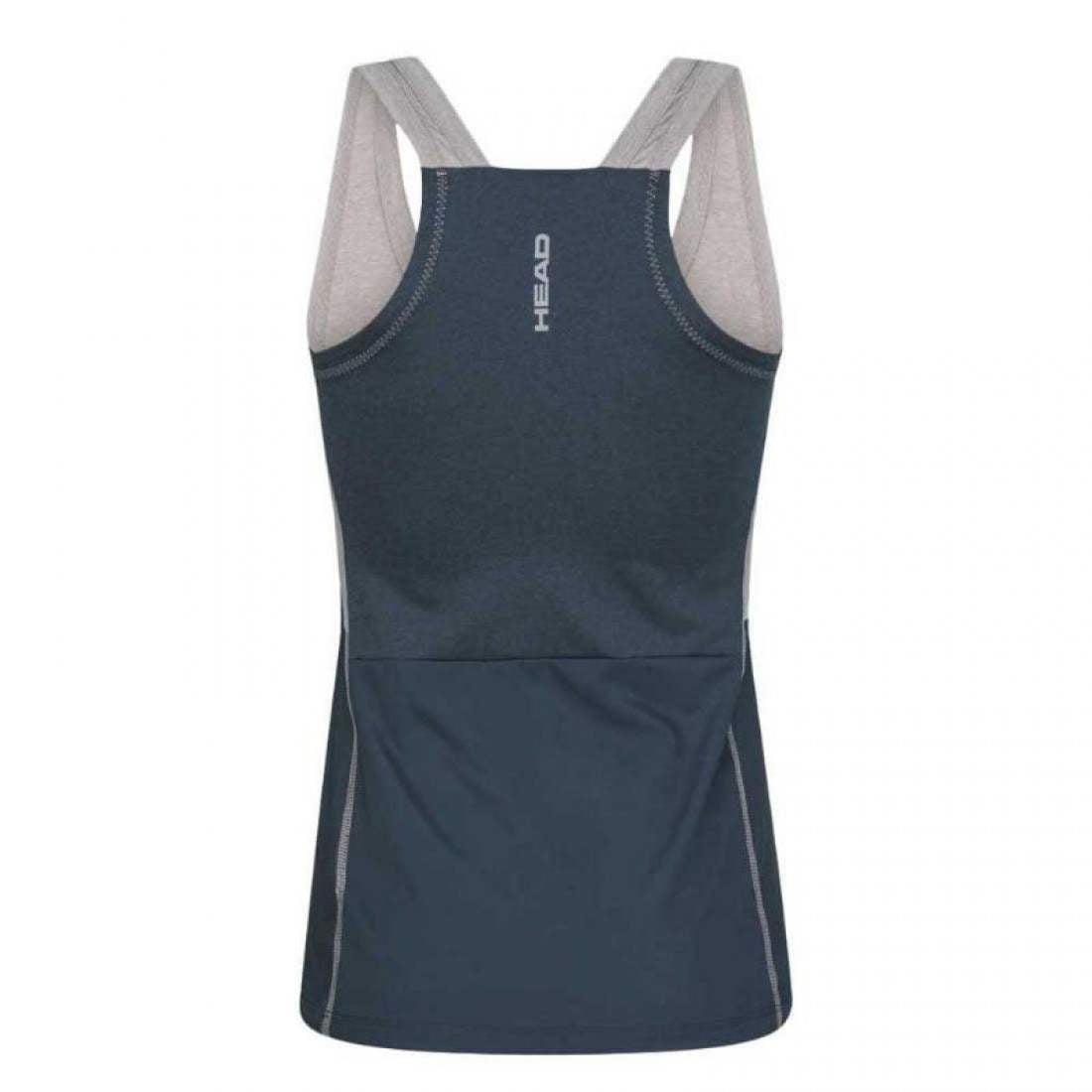 Camiseta Head Tech Top Gris Marino Mujer - Barata Oferta Outlet
