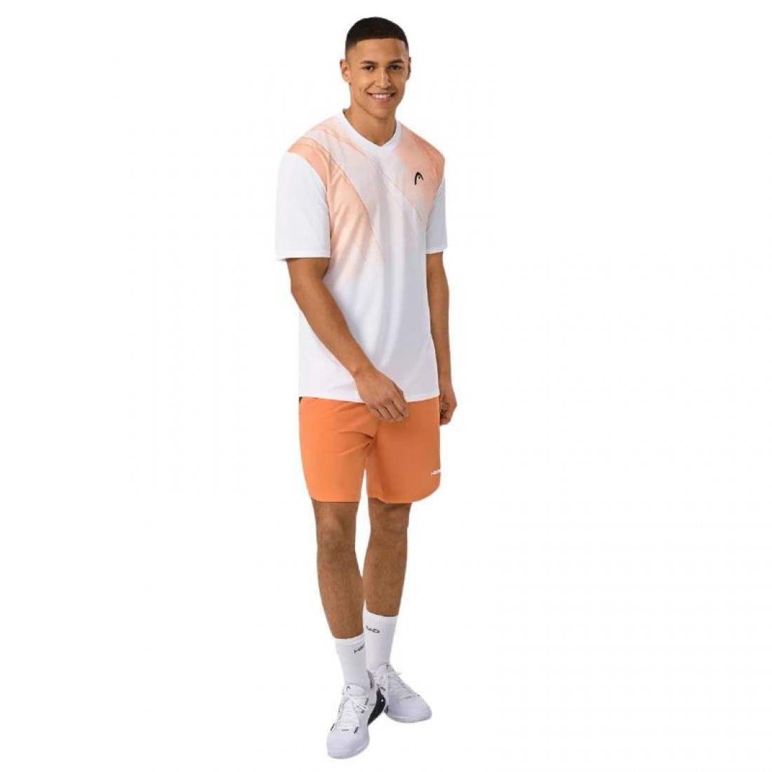 Camiseta Head Topspin Naranja Print