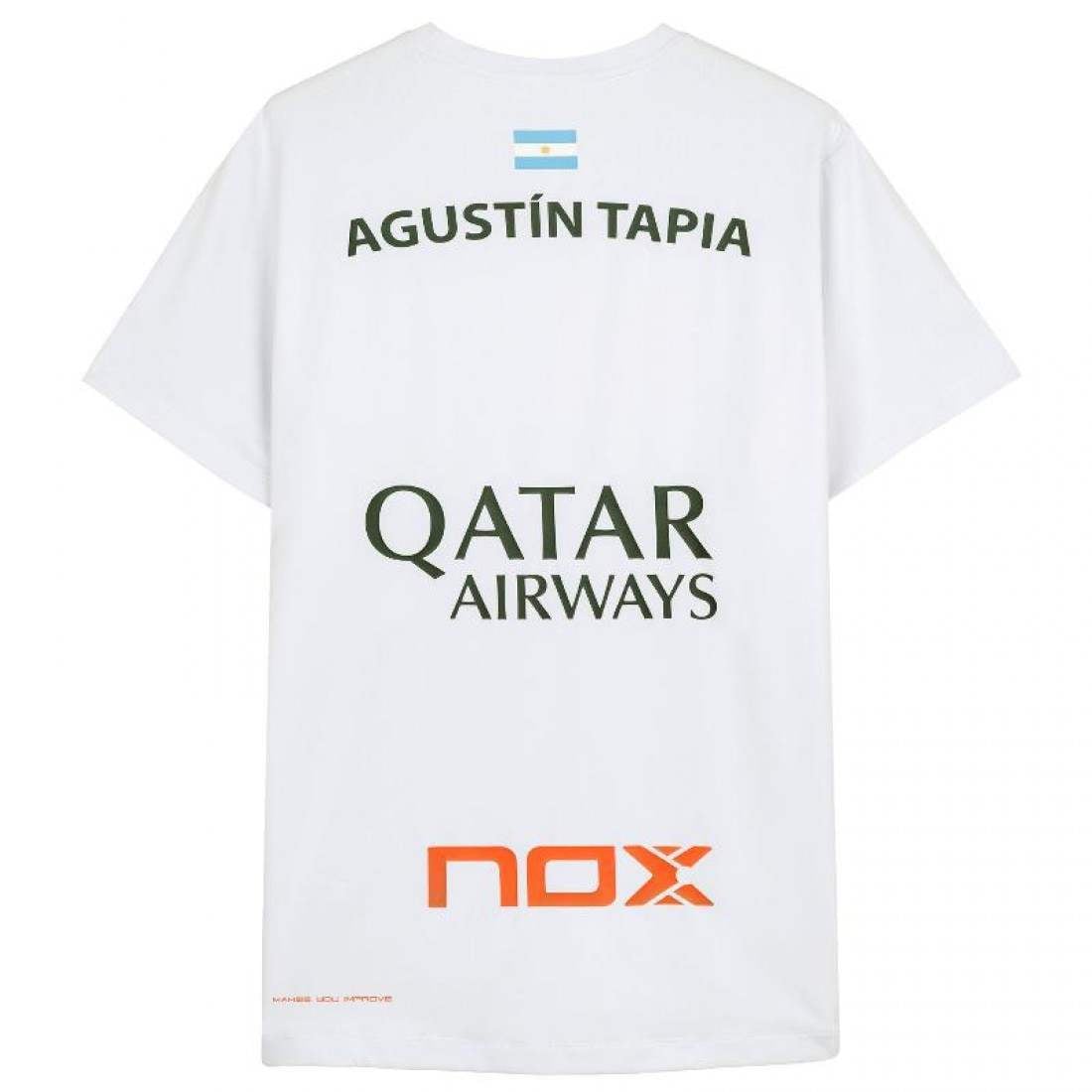 Camiseta Nox Agustin Tapia sponsorise AT10 Blanco 2024