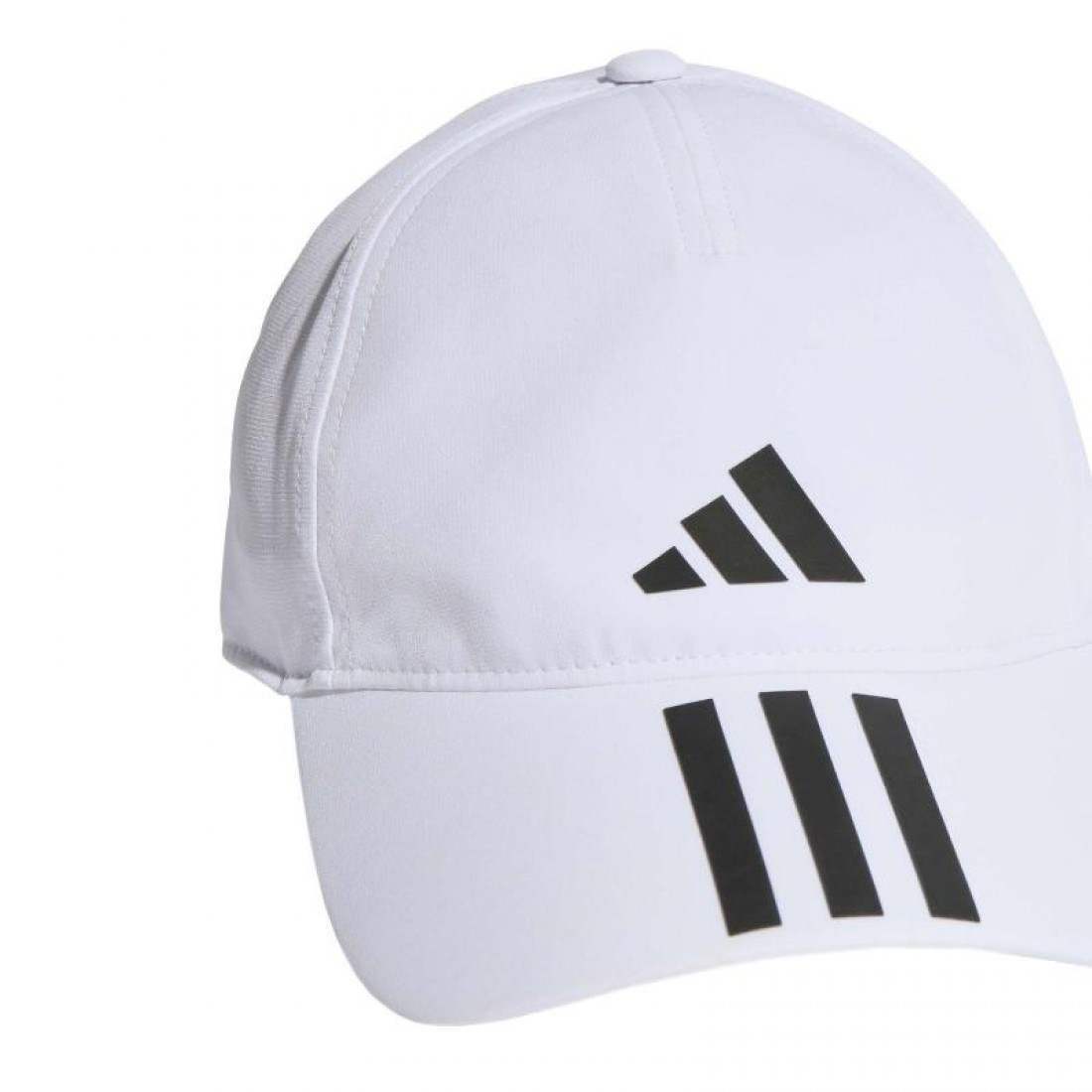 Gorra Adidas Aeroready Baseball 3 Bandas Blanco Negro - Barata Oferta Outlet