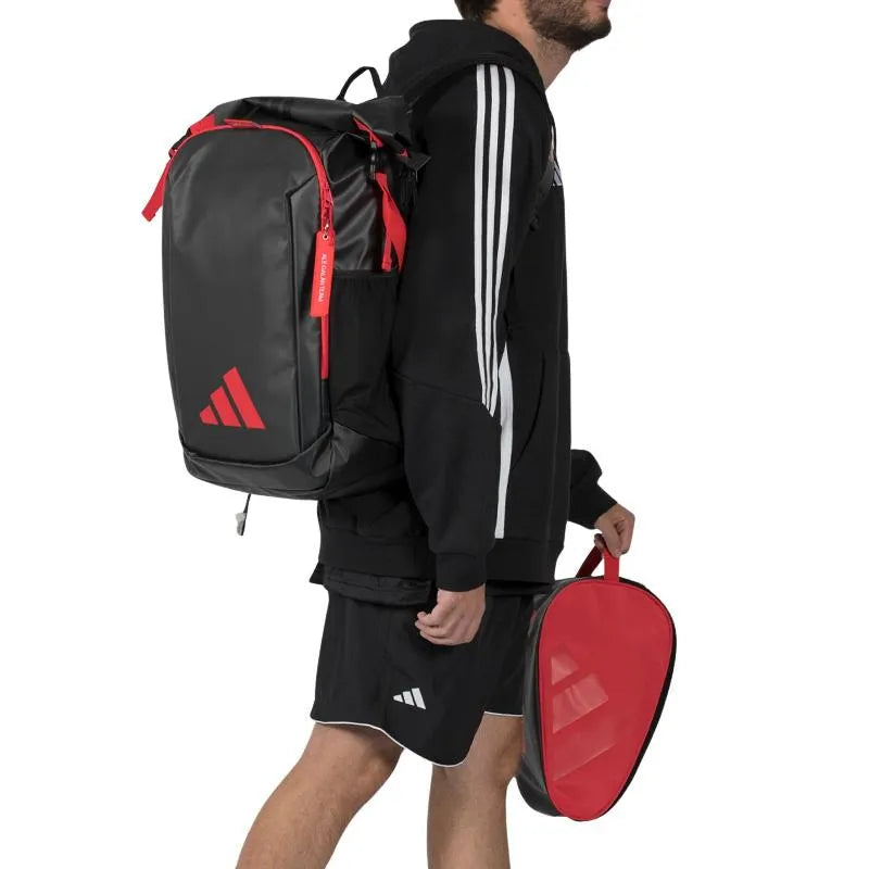Mochila Adidas Ale Galan Multigame 3.5 Negro Rojo - Image 5