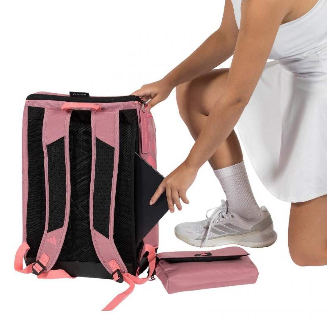 Adidas Marta Ortega Protour 3.5 Pink Black Backpack
