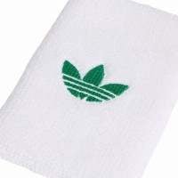 Muñequeras Adidas Originals Largas Blanco Verde 2 Unidades