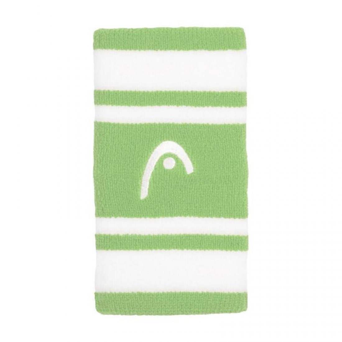 Munequeras Head Striped 5 Verde Blanco 2 Unidades