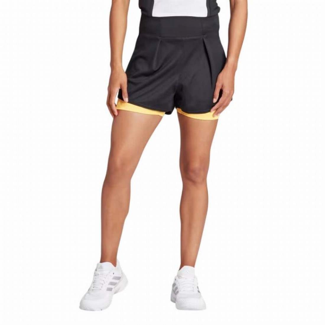 Short Adidas Match Pro Negro Amarillo Mujer