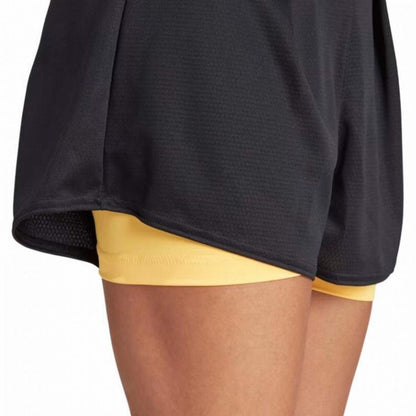 Short Adidas Match Pro Negro Amarillo Mujer