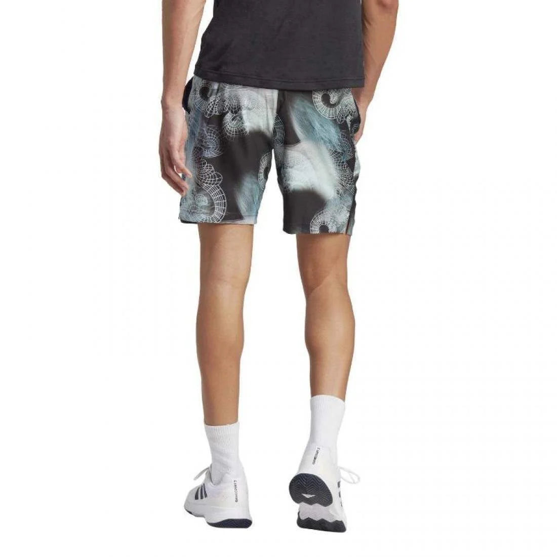 Short Ergo imprimé Adidas noir turquoise