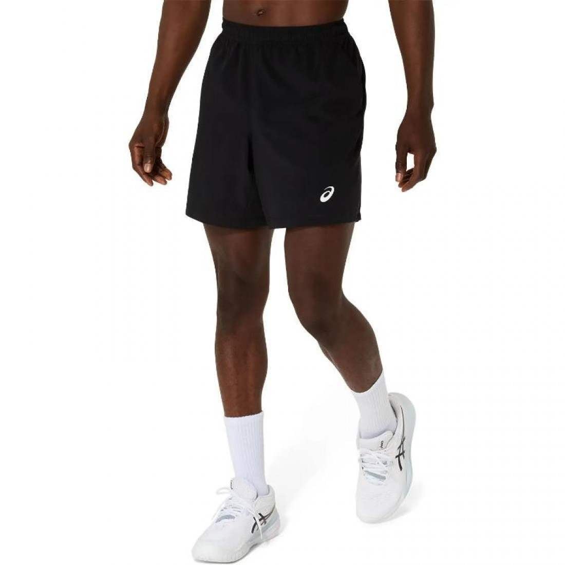 Short Asics Court 7IN Negro Blanco