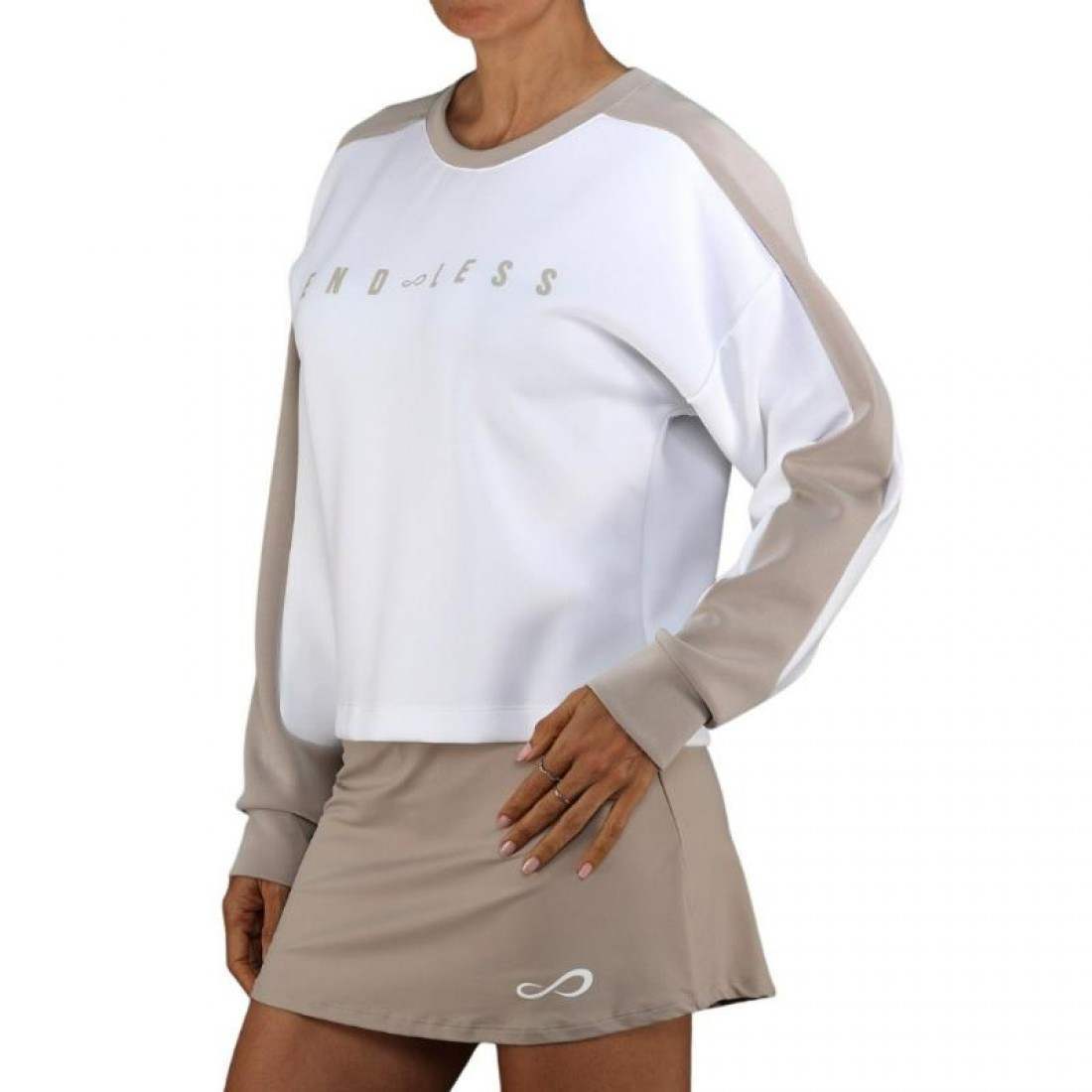 Sudadera Endless Halo Blanco Delave