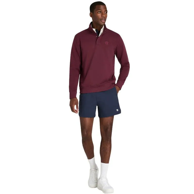 Sudadera Wilson Tenis Club Half Zip Granate Royal