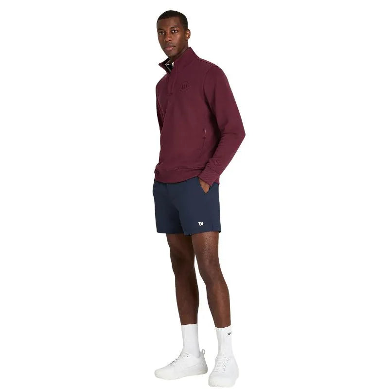 Sudadera Wilson Tenis Club Half Zip Granate Royal