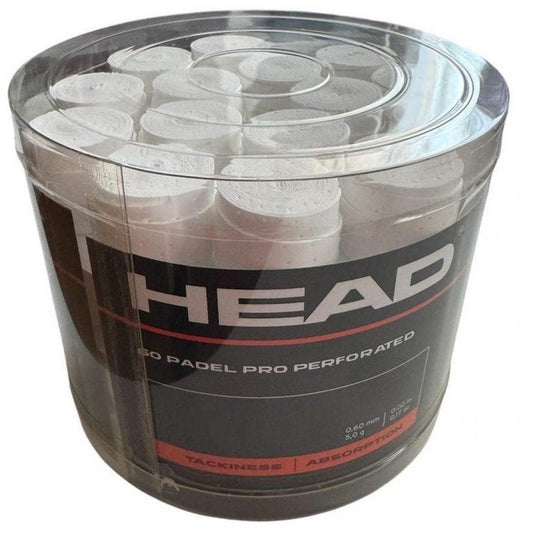 Tambor Head Padel Pro Perforado Blanco 60 Overgrips