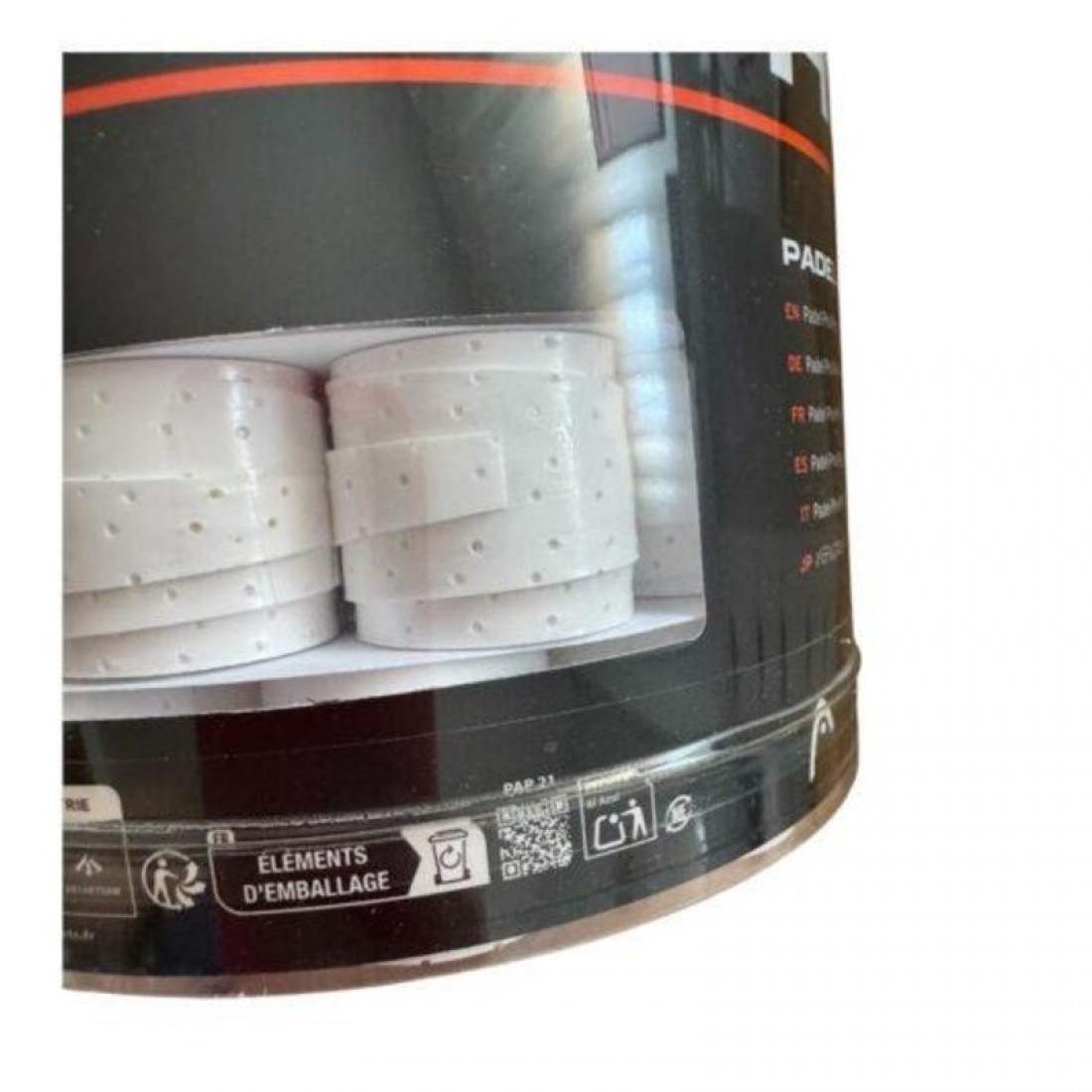 Tambor Head Padel Pro Perforado Blanco 60 Overgrips