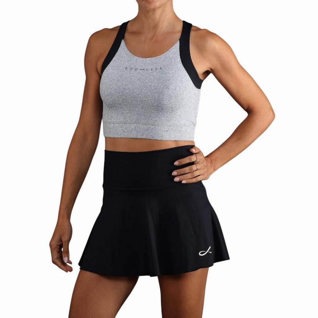 Top Endless Crop Gris Chine