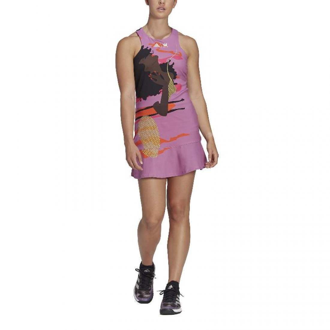 Vestido Adidas New York Morado Negro - Barata Oferta Outlet